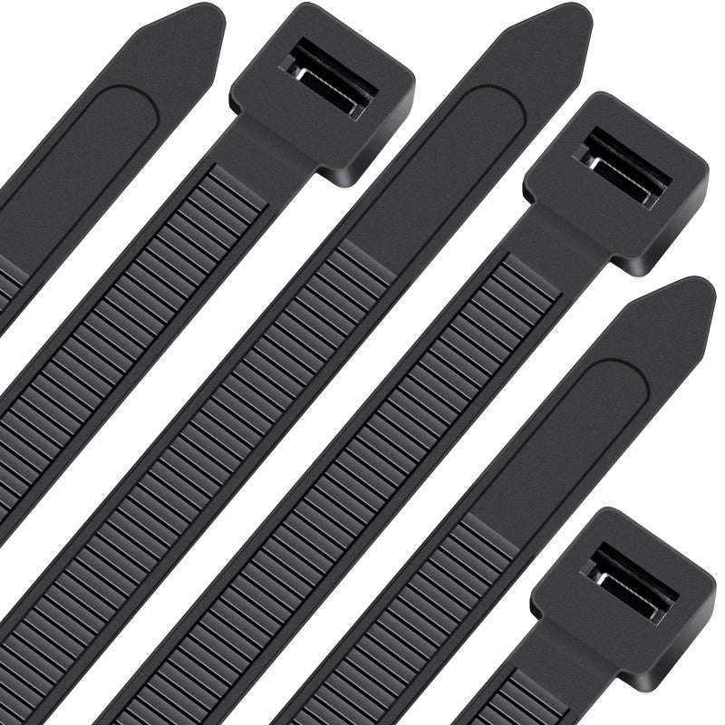 OneLeaf Cable Ties 24 Inch Heavy Duty Zip Ties with 200 Pounds Tensile Strength for Multi-Purpose Use, Self-Locking UV Resistant Nylon Tie Wraps, Indoor and Outdoor Tie Wire.30 Pcs Black - Image 1